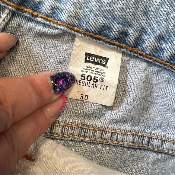 Levi’s 505 reconstructed denim shorts SZ 30/6 - Picture 4 of 5